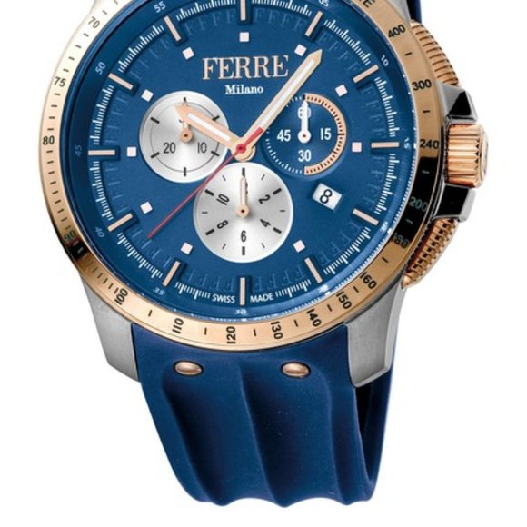 NEW FERRE MILANO Men's Silicon & Stainless WATCH - Picture 3 of 3